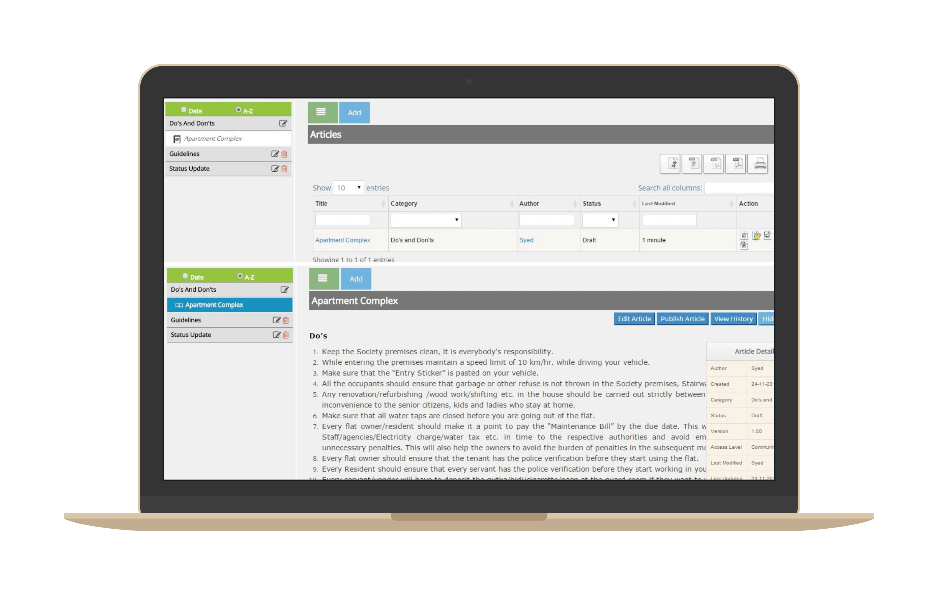 Apartment Management System Apartment Maintenance Software